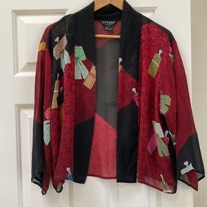 Citron 100% silk kimono